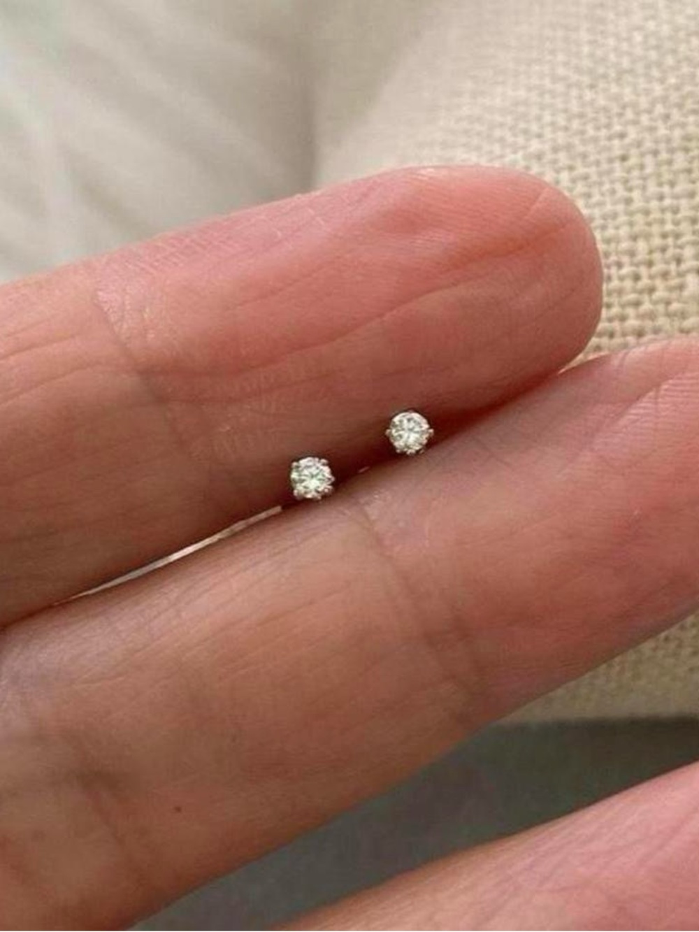 Classic White CZ Diamond Stud Earrings - Minimalist Sparkle